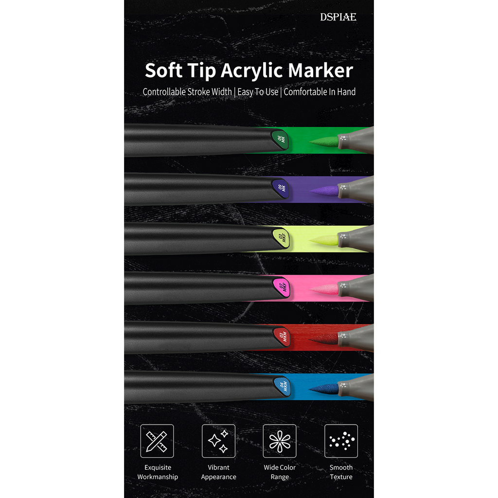 DSPIAE MK/MKM 環保水性軟頭馬克筆