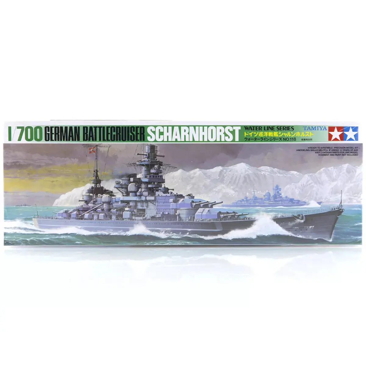Tamiya 1/700 WL 77518 German Battlecruiser Scharnhorst Plastic Model Kit