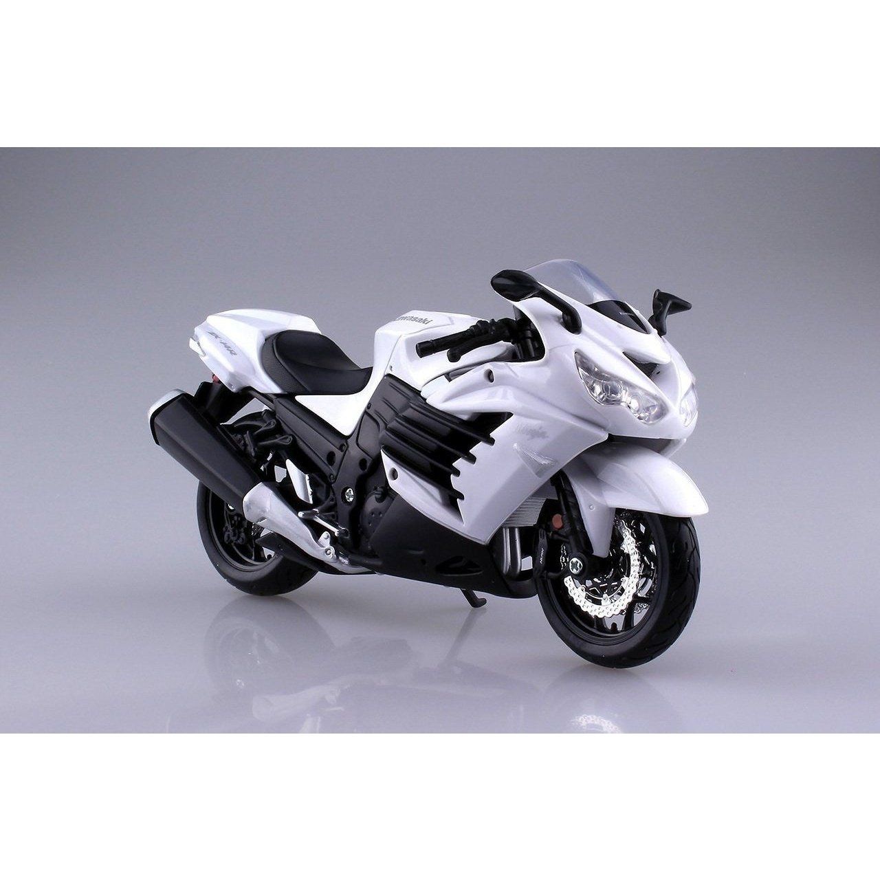 Aoshima 1/12 Finished Bike 川崎機車'忍者' ZX-10R摩托車/白色 - TwinnerModel