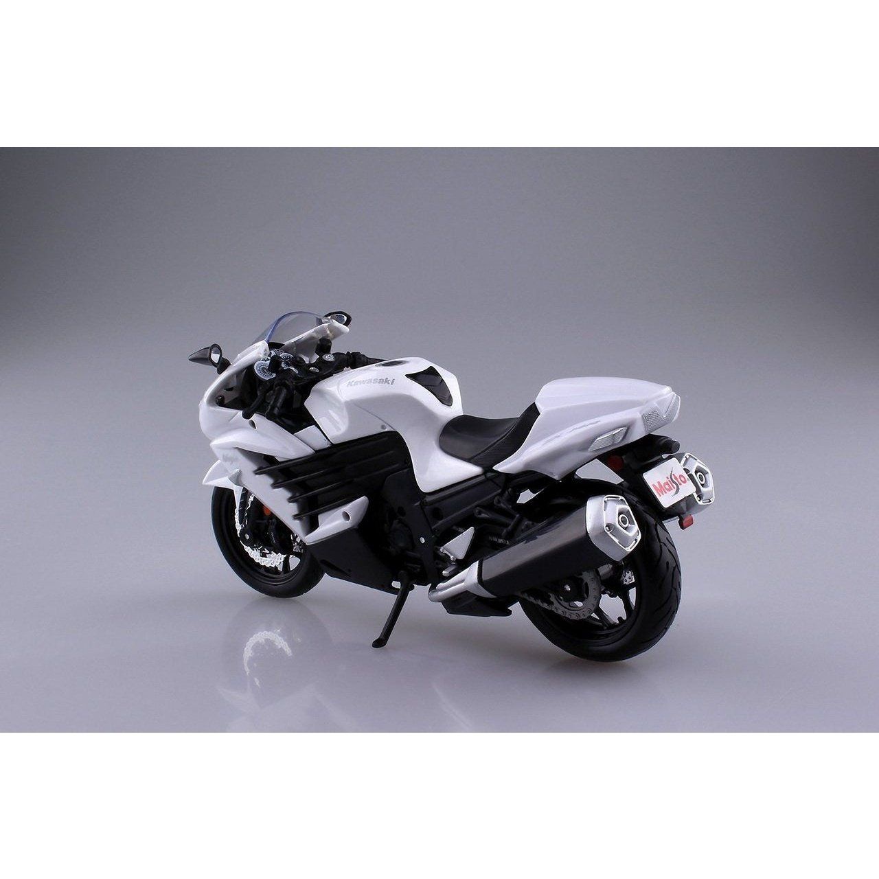 Aoshima 1/12 Finished Bike 川崎機車'忍者' ZX-10R摩托車/白色 - TwinnerModel