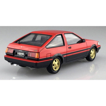 Aoshima 1/24 Pre Painted Mode SP 豐田 AE86 Levin '84（紅色/黑色） 組裝模型 - TwinnerModel