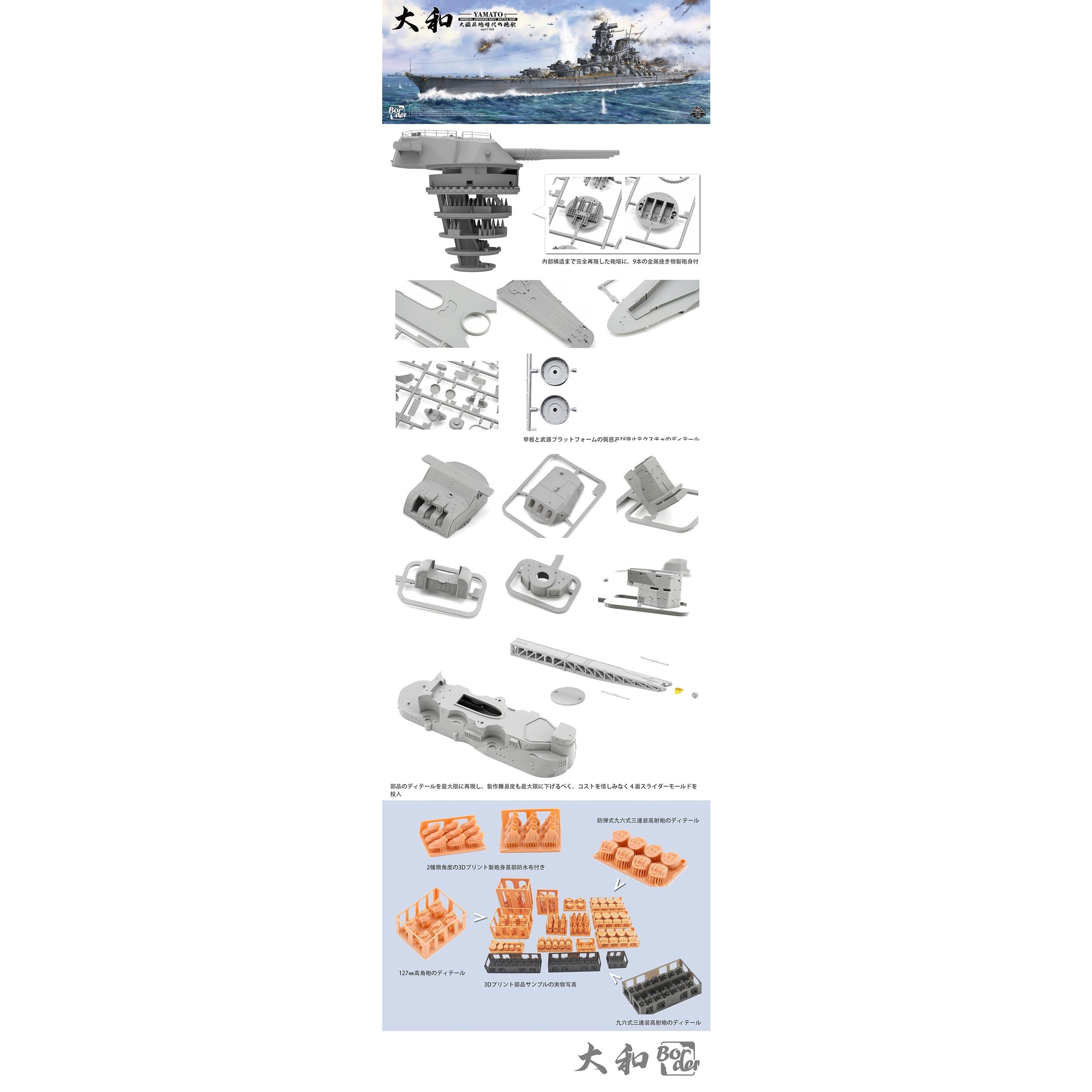 Hasegawa 1/350 Border Model 日本海軍 戦艦 大和 1945 組裝模型