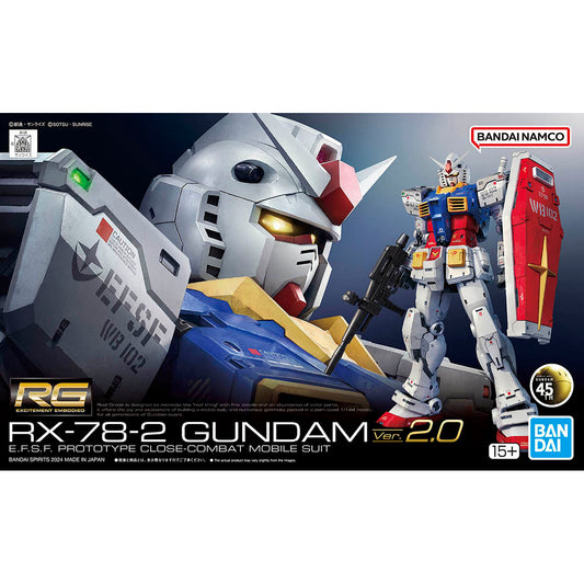 Bandai 1/144 RG RX-78-2 Gundam Ver.2.0 Plastic Model Kit