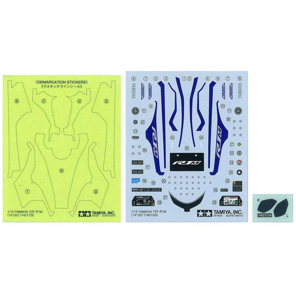 Tamiya 1/12 Motorcycle 14133 Yamaha YZF-R1M Plastic Model Kit