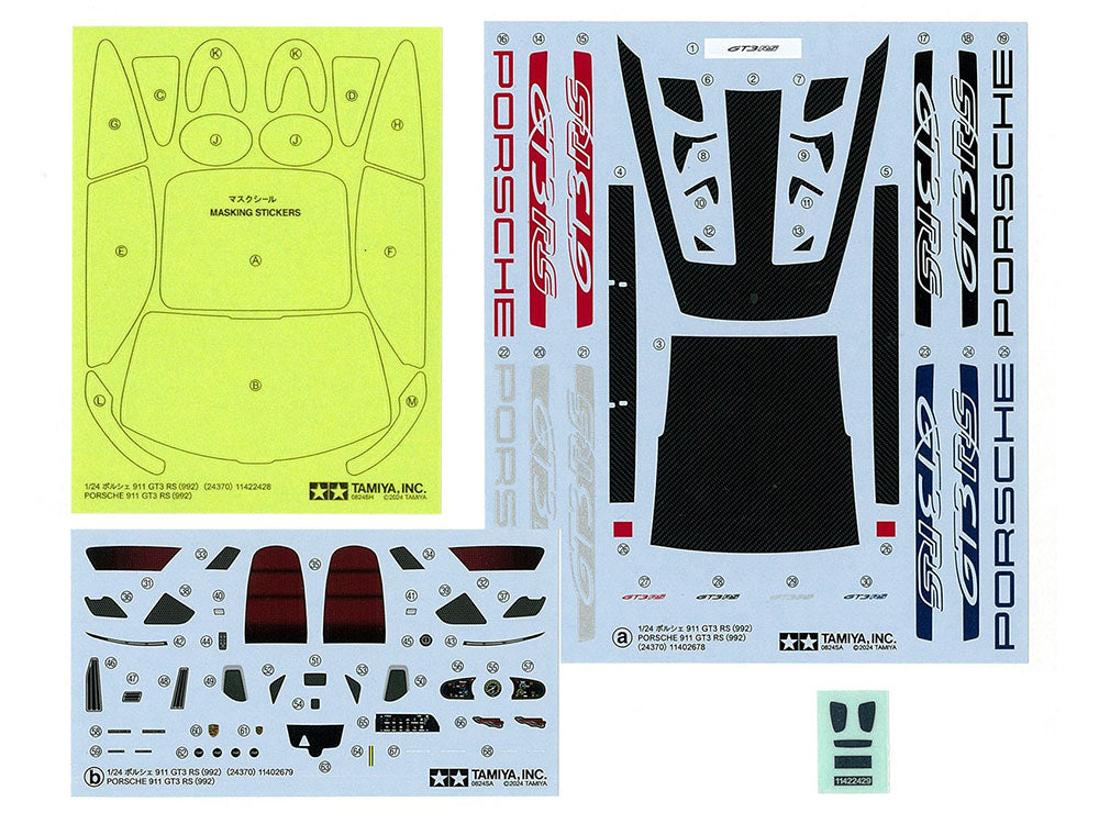 Tamiya 1/24 Sports Car 24370 Porsche 911 GT3 RS (992) 組裝模型