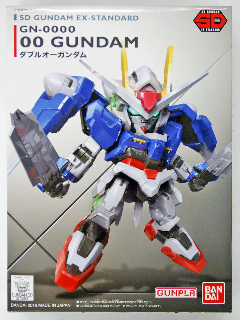 Bandai SD Gundam EX Standard 008 GN-0000 OO Gundam Plastic Model Kit