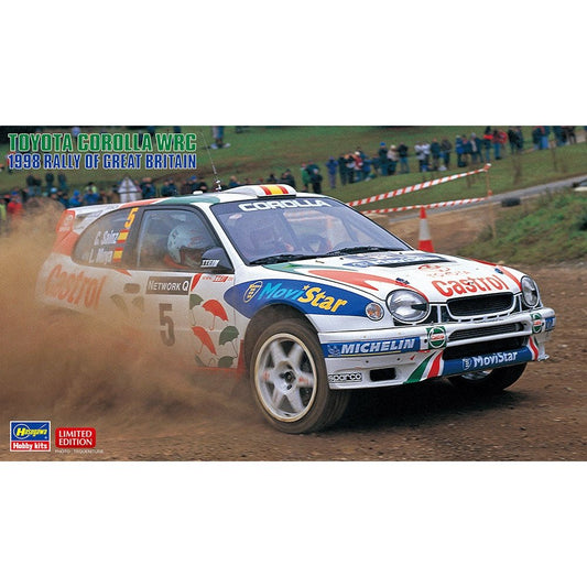 Hasegawa 1/24 比例車 Toyota Corolla WRC `1998 Rally of Great Britain` 組裝模型