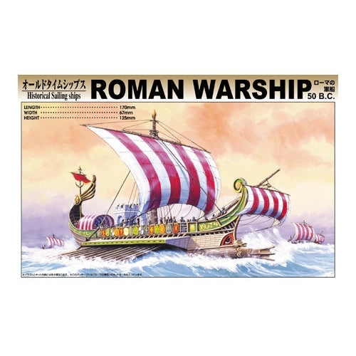 Aoshima Old Times Ships Roman Warship 50 B.C. Plastic Model Kit