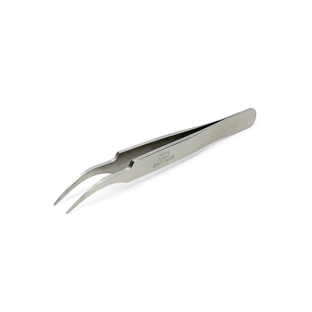 Tamiya: HG Angled Tweezers - Round Tip | At Mighty Ape NZ