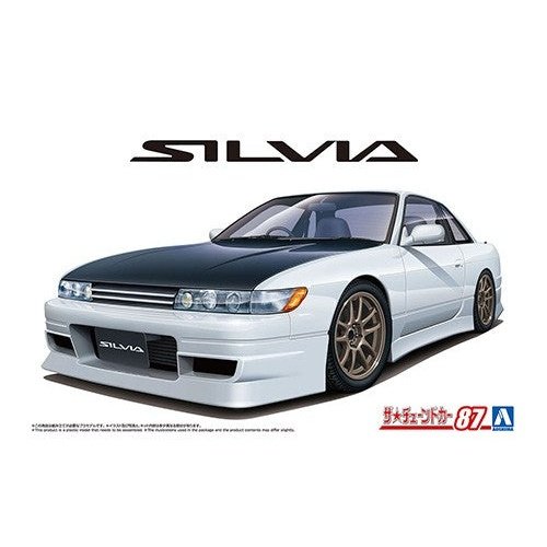 Aoshima 1/24 The Tune Cars 87 PS13 Silvia `91 Aero Custom (Nissan) Plastic Model Kit