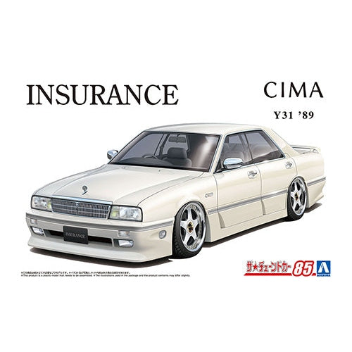 Aoshima 1/24 The Tuned Car 65 Insurance Y31 Cima '89 (Nissan) Plastic Model Kit