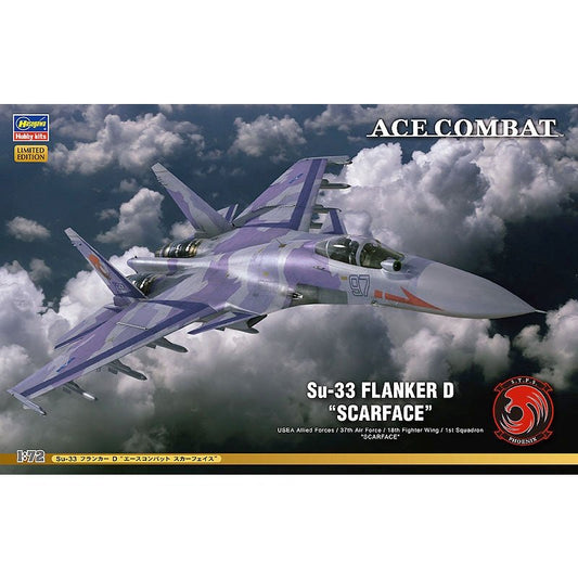Hasegawa 1/72 Ace Combat Su-33 Flanker-D `Ace Combat Scarface Plastic Model Kit