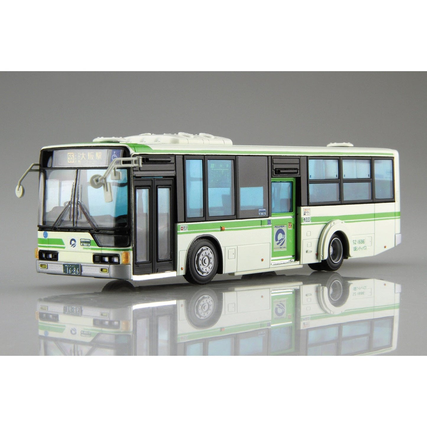 Aoshima 1/80 Working Vehicle 02 三菱.扶桑汽車 MP-37航空之星巴士/大阪市巴士用車 組裝模型