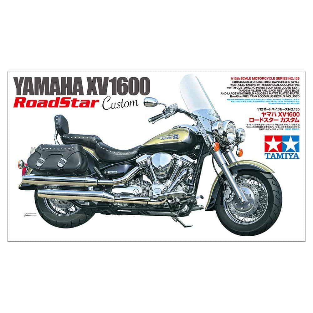 Tamiya 1/12 Motorcycle 14135 Yamaha XV1600 Road Star Custom Plastic Model Kit