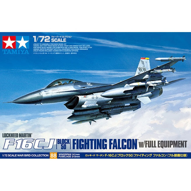 Tamiya 1/72 Warbird 60788 洛克希德馬丁 F-16CJ 第50批次戰隼戰機 組裝模型