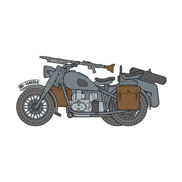 Tamiya 1/48 MM 32578 德國摩托車與邊車 組裝模型