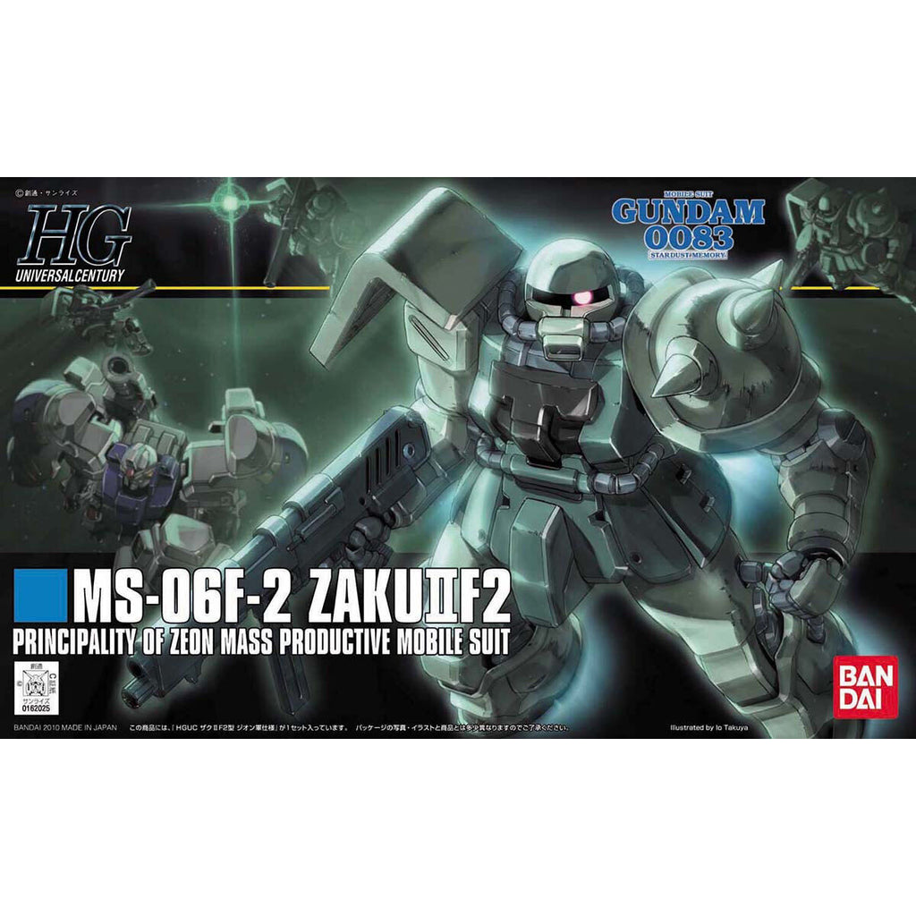 Bandai 1/144 HGUC 105 MS-06F-2 Zaku II F2 [Zeon Type] Plastic Model Kit
