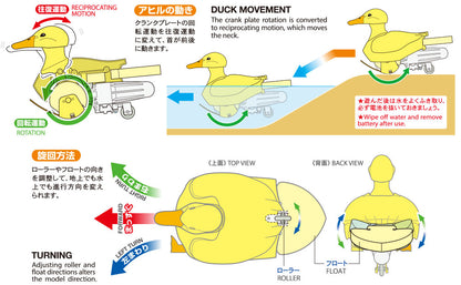 Tamiya Fun Craft 69946 Walking &amp; Swimming Duck (Yellow) Plastic Model Kit