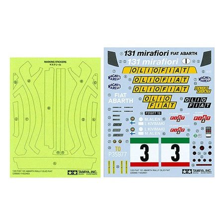 Tamiya 1/20 Grand Prix Collection 069 Fiat131 Abarth Rally Olio Fiat Plastic Model Kit