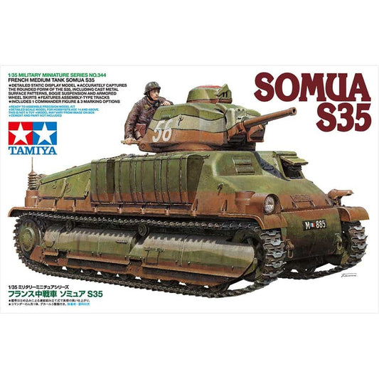 Tamiya 1/35 MM 35344 French Medium Tank Somua S35 Plastic Model Kit