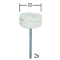 PROXXON 28299 Felt polisher, 22 mm, 2 pcs.