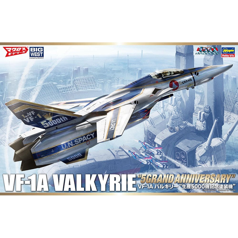Hasegawa 1/48 Macross VF-1A Valkyrie `Production 5000th Commemorative Painting Machine Plastic Model Kit