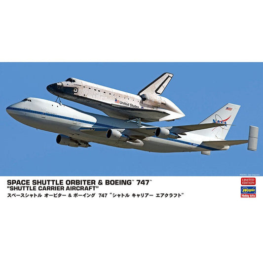 Hasegawa 1/200 Aircraft Space Shuttle Orbiter &amp; Boeing 747 `Shuttle Carrier Aircraft` Plastic Model Kit