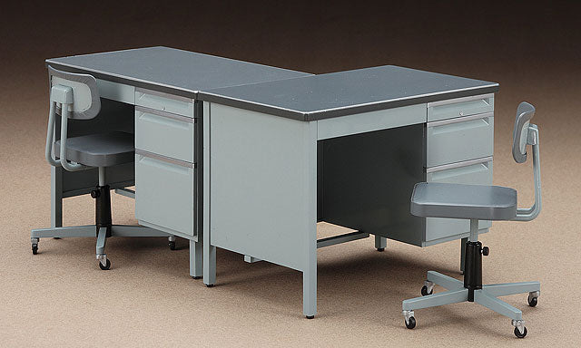 Hasegawa 1/12 FA 003 辦公室桌子與椅子 組裝模型