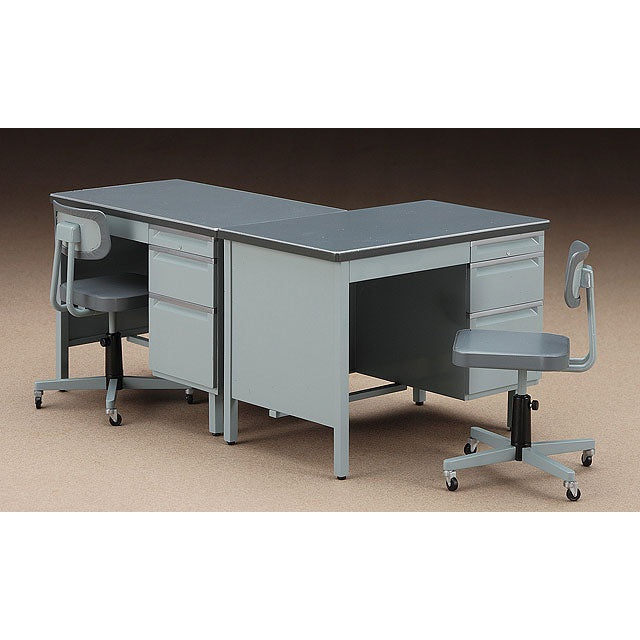 Hasegawa 1/12 FA 003 辦公室桌子與椅子 組裝模型