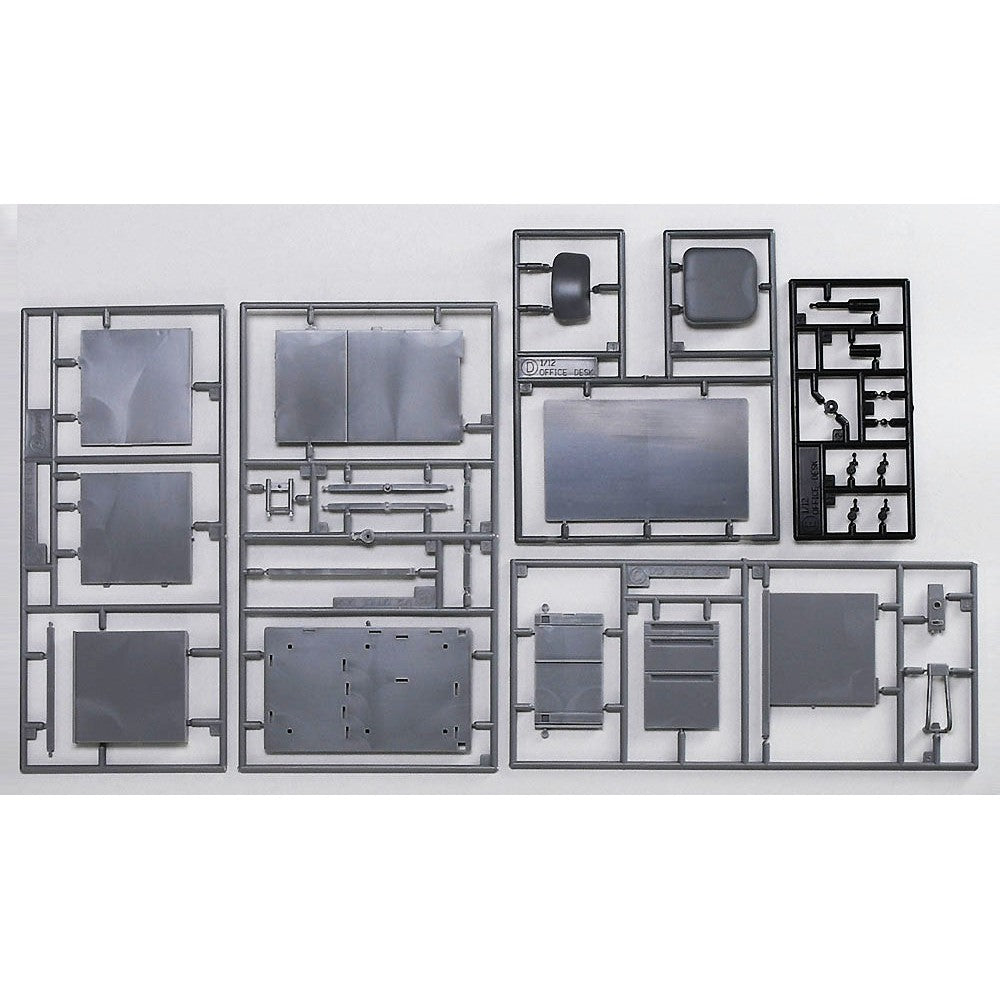 Hasegawa 1/12 FA 003 辦公室桌子與椅子 組裝模型