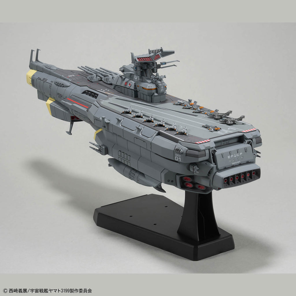 Bandai 1/1000 宇宙戰艦大和號3199 地球防衛軍日向級戰鬥航宙母艦 組裝模型