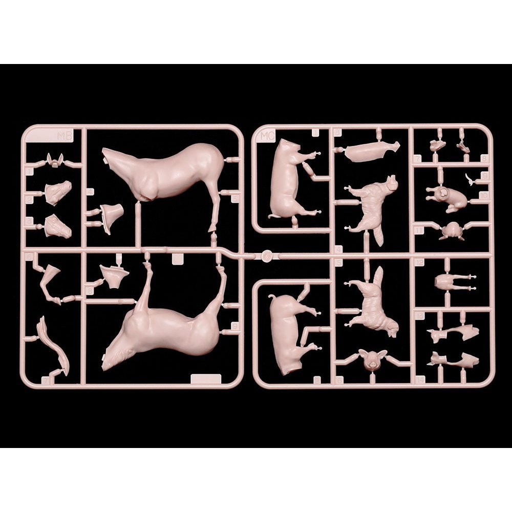 Tamiya 1/35 MM 385 牲畜套裝 II 組裝模型