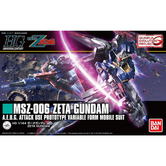 Bandai 1/144 HGUC 203 MSZ-006 ZETA GUNDAM Plastic Model Kit