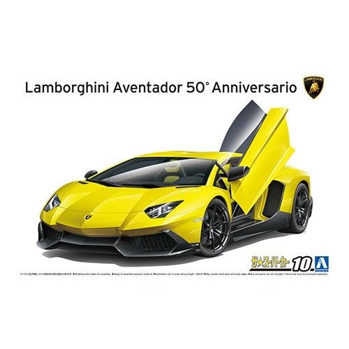 Aoshima 1/24 ZMC 010 Lamborghini Aventador 50th Anniversario Plastic Model Kit