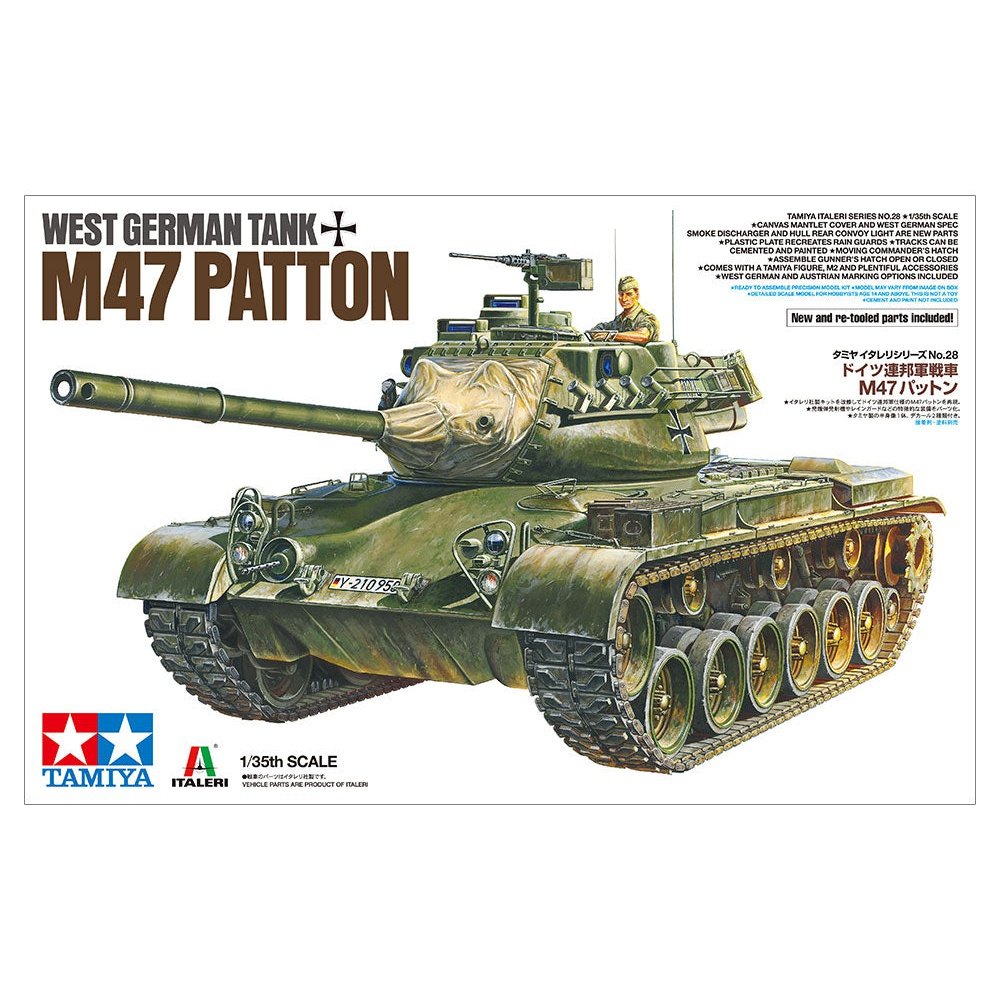 Tamiya 1/35 MM 37028 West German Tank M47 Patton Plastic Model Kit