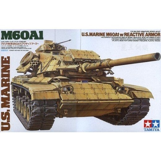 Tamiya 1/35 MM 35157 U.S. Marine M60A1 with Reactive Armor Plastic Model Kit