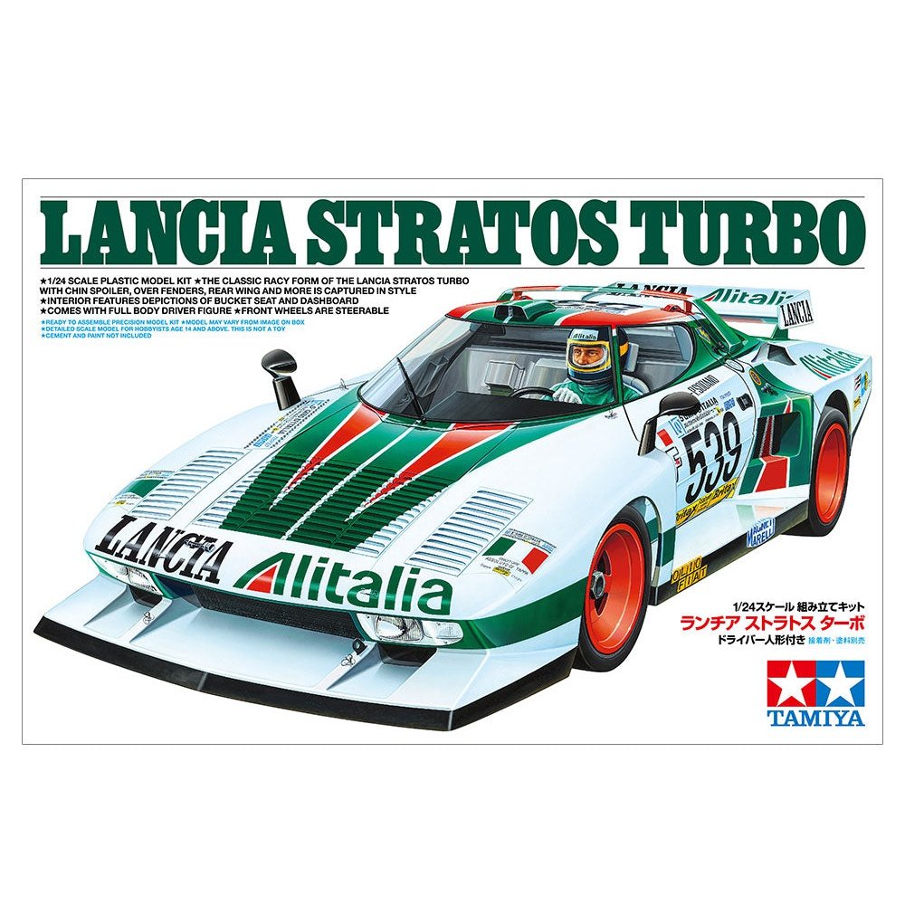 Tamiya 1/24 Model Car 25210 Lancia Stratos Turbo w/Driver Figure Plastic Model Kit