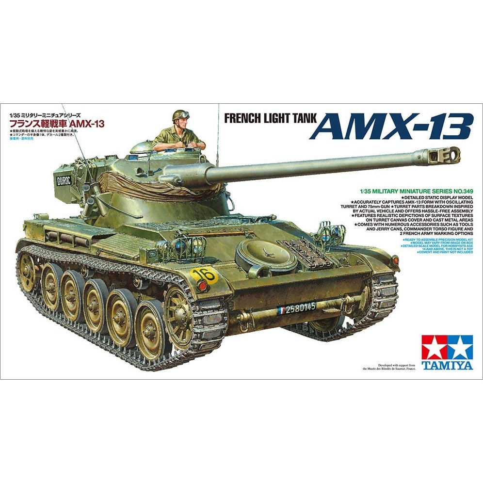 Tamiya 1/35 MM 349 France Light Tank AMX-13 Plastic Model Kit