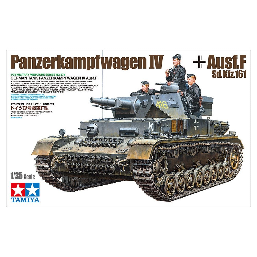 Tamiya 1/35 MM 35374 Panzerkampfwagen IV Ausf. F Plastic Model Kit