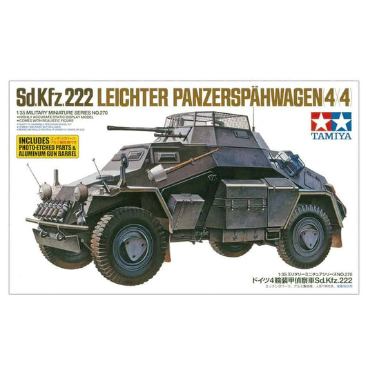 Tamiya 1/35 MM 35270 German Armored Car Sd.Kfz.222 Special Edition Plastic Model Kit
