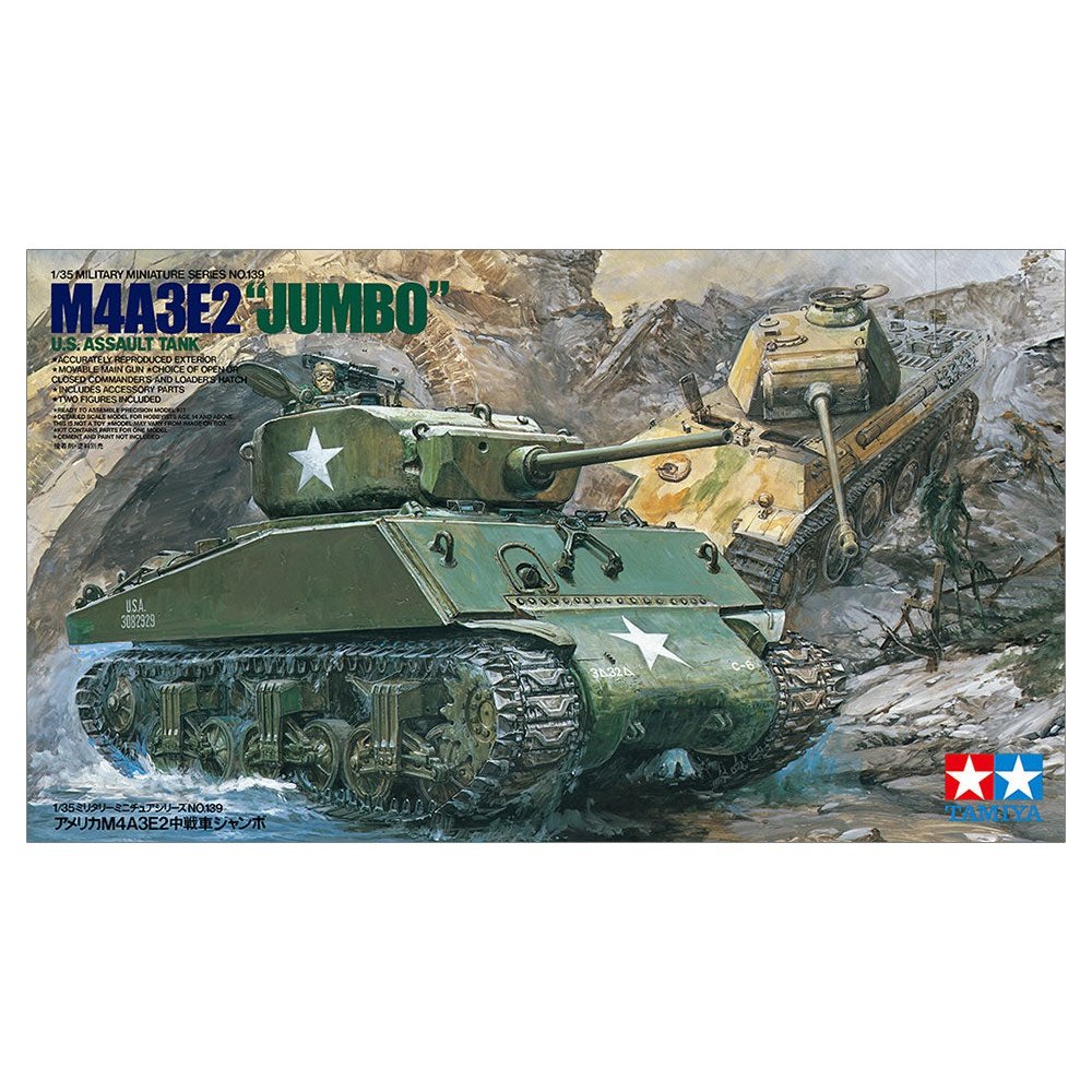 Tamiya 1/35 MM 35139 M4A3E2 Jumbo Plastic Model Kit