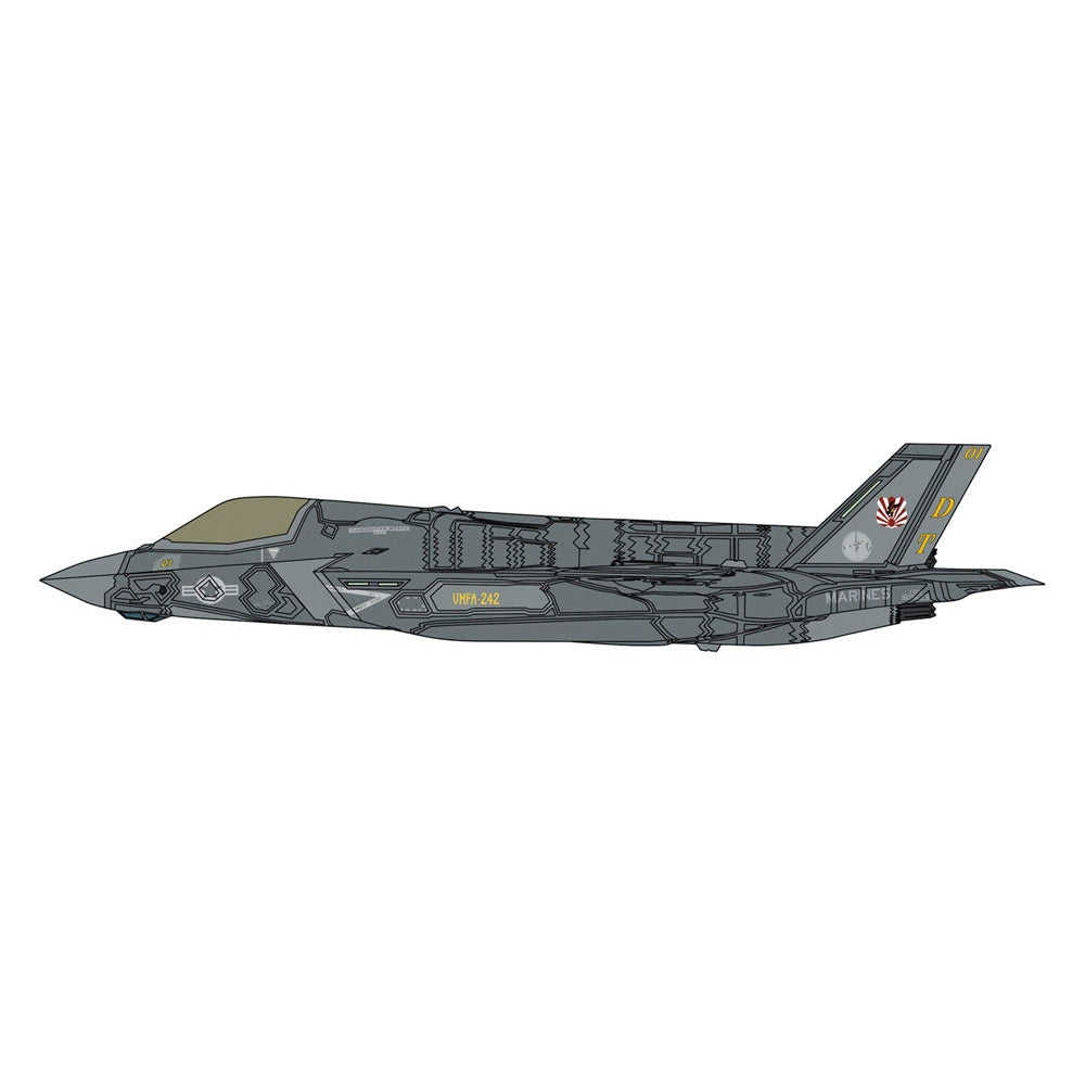 Hasegawa 1/72 Air Force 02398 F-35閃電II [B型] 美國海軍陸戰隊VMFA-242中隊 出雲號起降測試 組裝模型