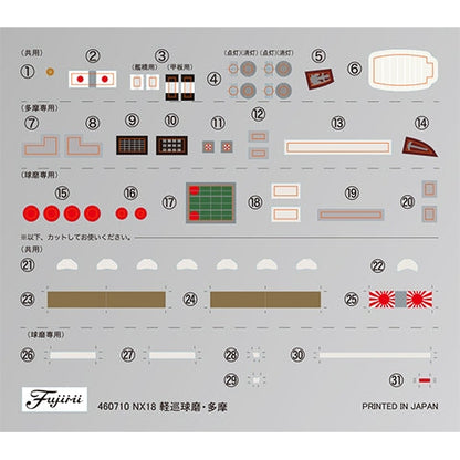 Fujimi 1/700 艦NX 018 日本海軍軽巡洋艦多摩捷一號作戰1944 組裝模型