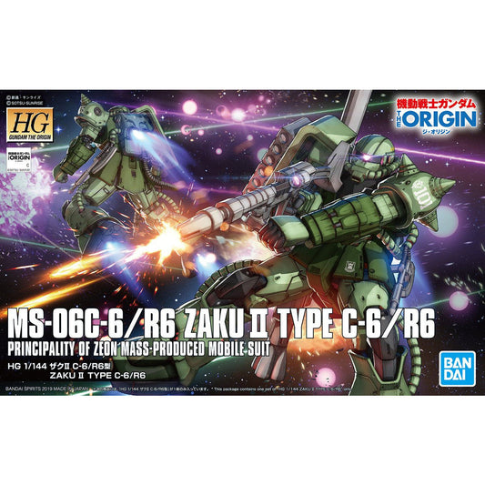 Bandai 1/144 HG The Origin 025 Zaku II Type C-6/R6 Plastic Model Kit