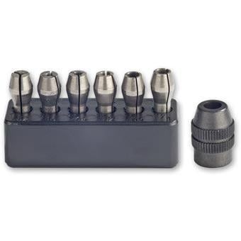 PROXXON 28940 MICROMOT Collets, 6 pcs. with collet nut and holder - TwinnerModel