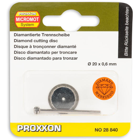PROXXON 28840 Diamond cutting disc, 20 mm + arbor - TwinnerModel