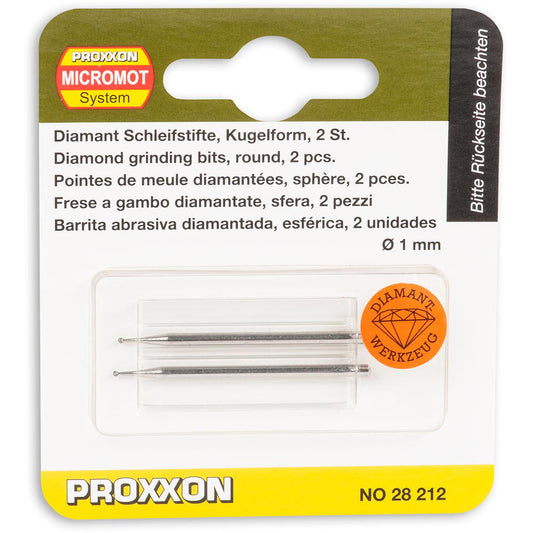 PROXXON 28212 Diamond grinding bit round , 2 pcs., 1.0 mm - TwinnerModel