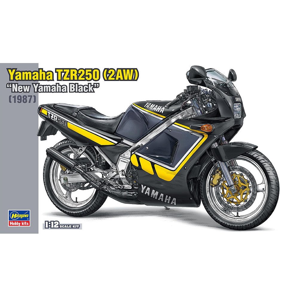 Hasegawa 1/12 BK YAMAHA TZR250 2AW `NEW YAMAHA BLACK` 組裝模型 - TwinnerModel