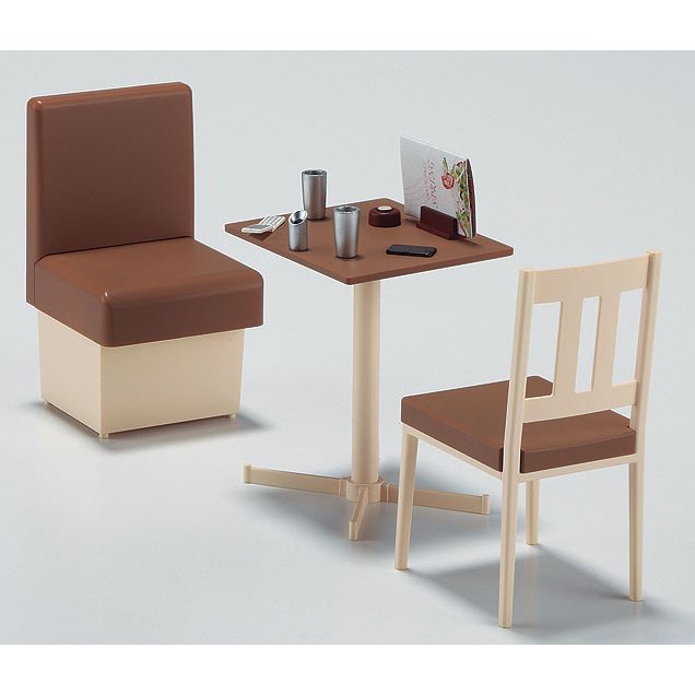 Hasegawa 1/12 FA 07 餐廳用桌子與椅子 組裝模型 - TwinnerModel