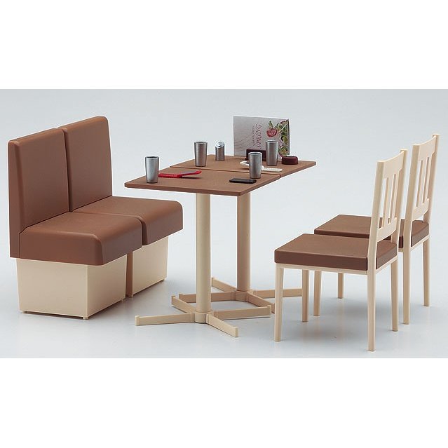 Hasegawa 1/12 FA 07 餐廳用桌子與椅子 組裝模型 - TwinnerModel